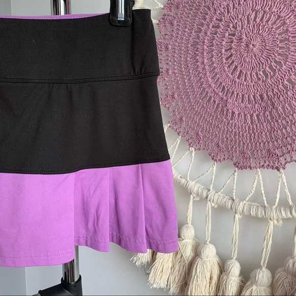 Bolle Purple & Black Pleated Athletic Skort - Picture 7 of 7